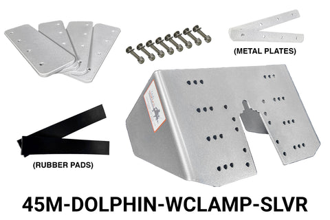 LIMITED EDITION SILVER DOLPHIN TROLLING FIN WITH NO-DRILL CLAMP SET